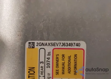 2018 Chevrolet Equinox Lt from USA, damaged, VIN 2GNAXSEV7J6349740